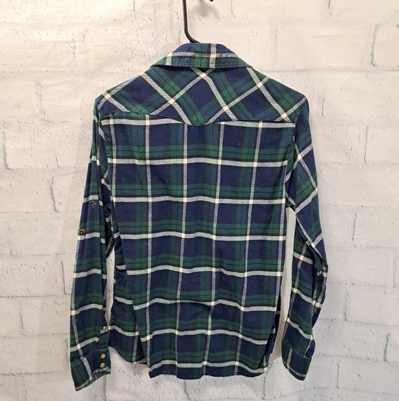 Jachs Girlfriend navy plaid top - Picture 3 of 6